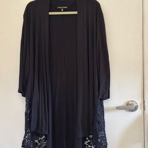 Elegant Black Lace Cardigan